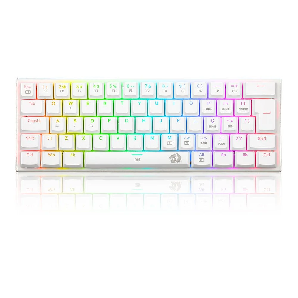 Teclado Gamer Redragon Anivia Lunar White, RGB, Switch Azul Teclado Gamer Redragon Anivia Lunar White, RGB, Switch Azul