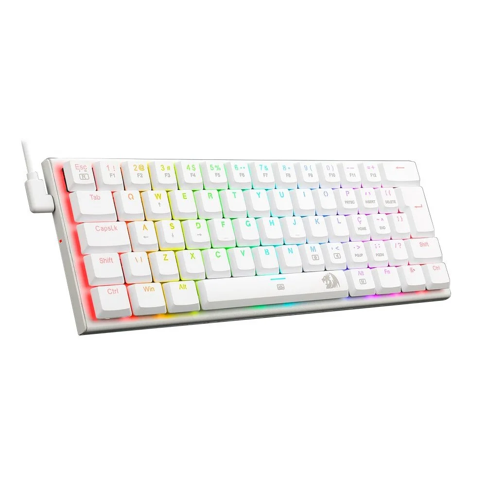 Teclado Gamer Redragon Anivia Lunar White, RGB, Switch Azul Teclado Gamer Redragon Anivia Lunar White, RGB, Switch Azul