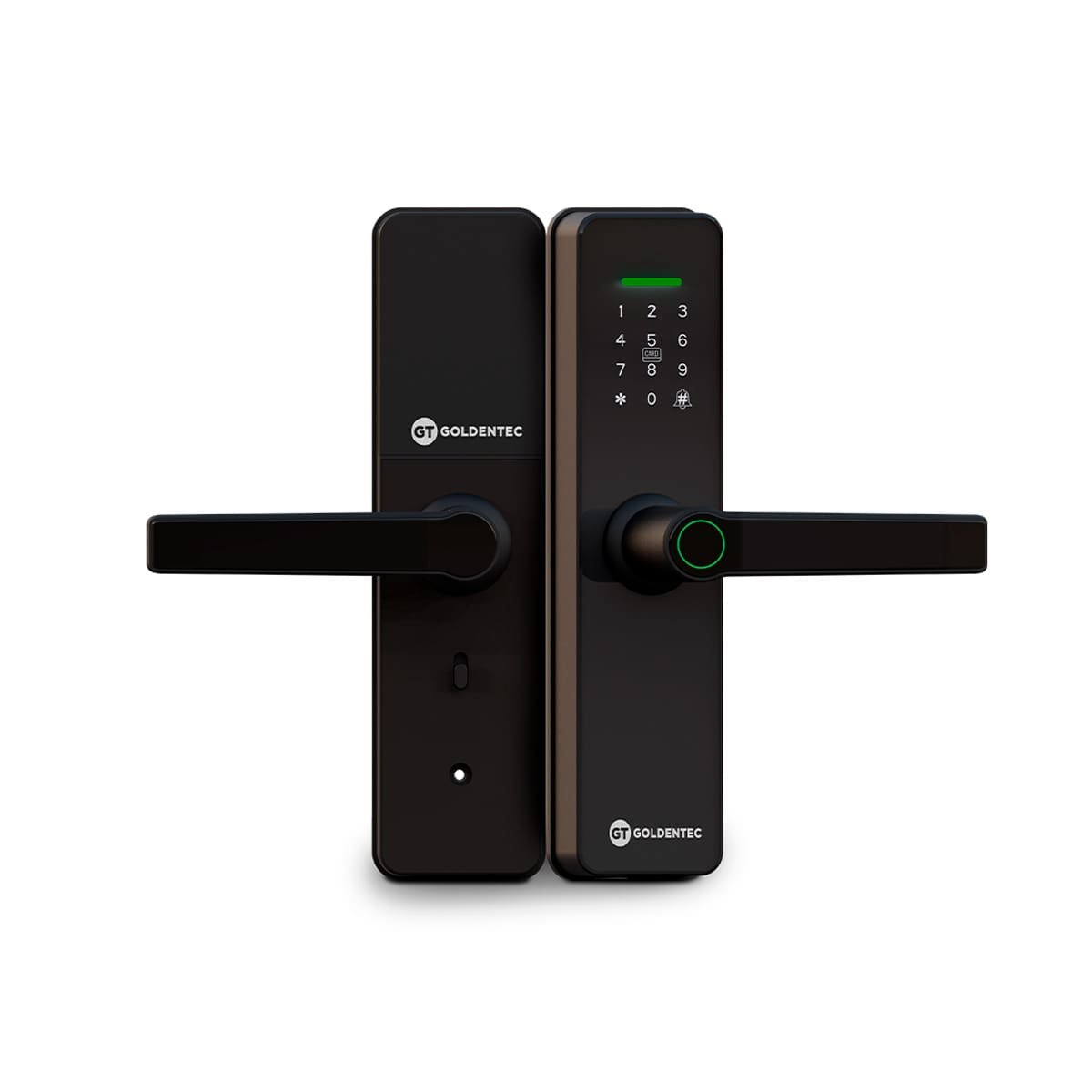 Fechadura Digital Biométrica Goldentec - Preto | Gt Smart
