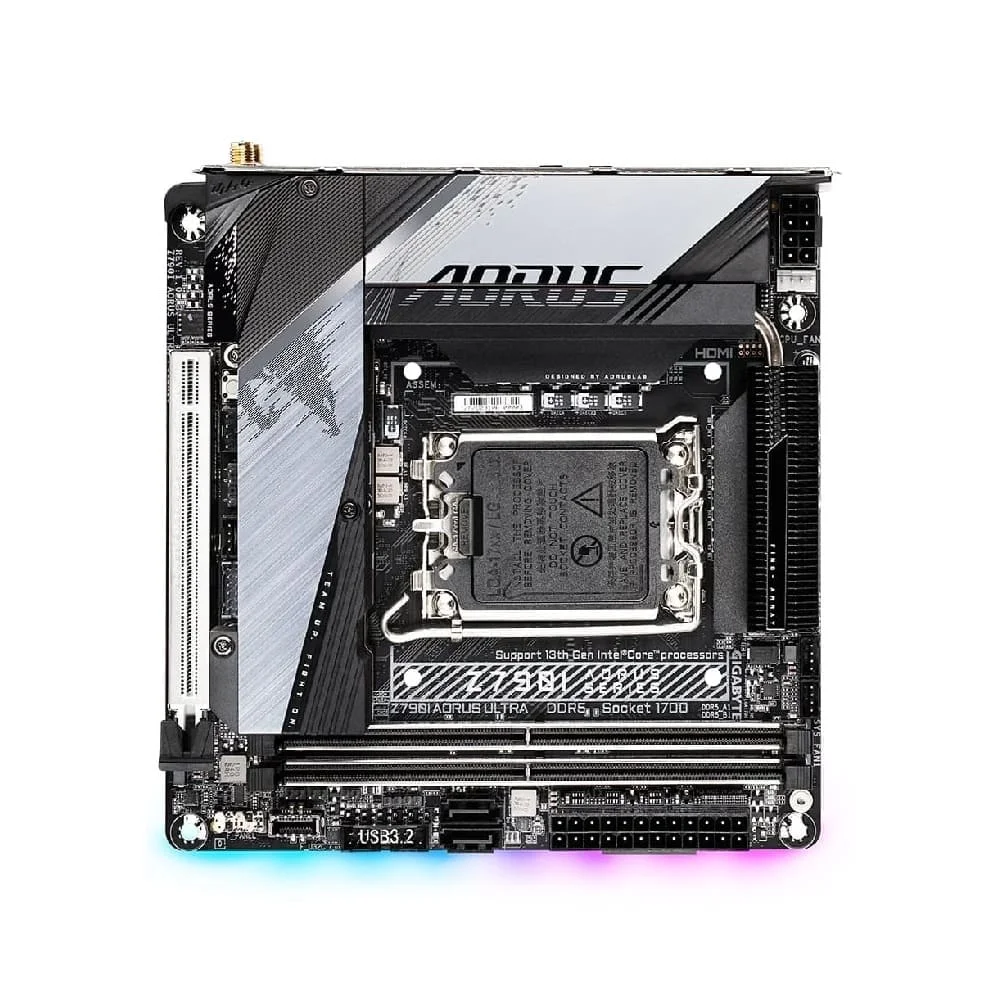 Placa Mãe Gigabyte Z790i Aorus Ultra, Intel LGA 1700, DDR5, M.2 5