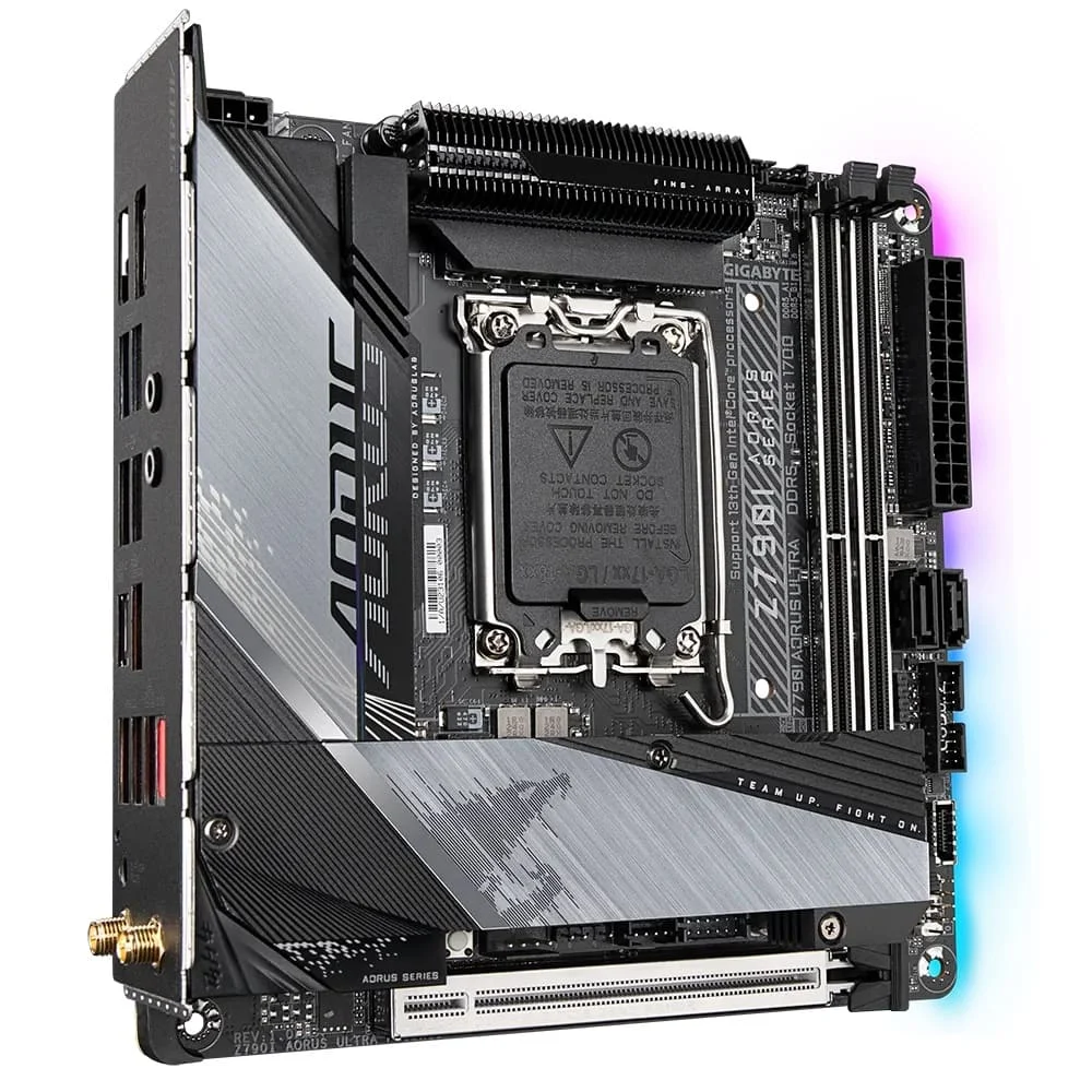 Placa Mãe Gigabyte Z790i Aorus Ultra, Intel LGA 1700, DDR5, M.2 6