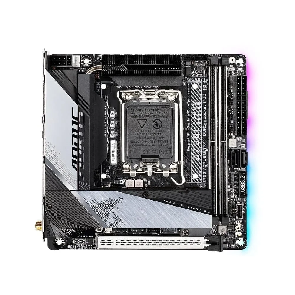 Placa Mãe Gigabyte Z790i Aorus Ultra, Intel LGA 1700, DDR5, M.2 8