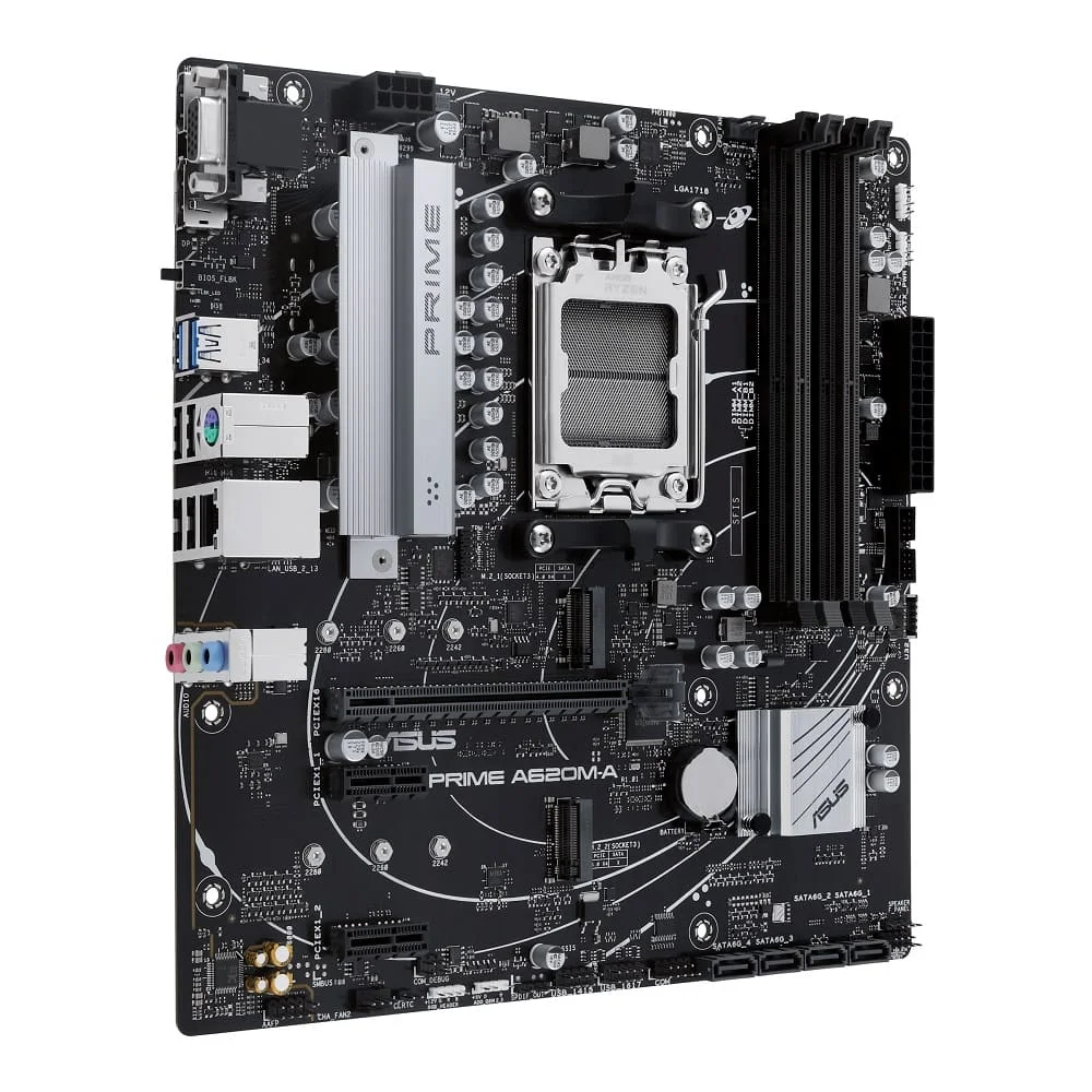 Placa Mãe Asus Prime A620m-a, AMD, Am5, Chipset A620, Matx, DDR5 - Prime A620m-a 5