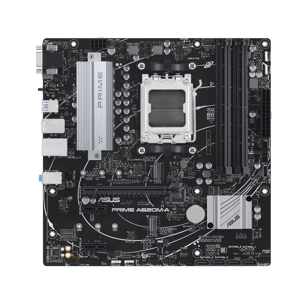 Placa Mãe Asus Prime A620m-a, AMD, Am5, Chipset A620, Matx, DDR5 - Prime A620m-a 6