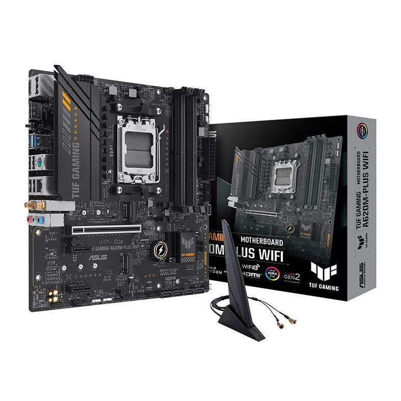 Placa Mãe Asus Tuf Gaming A620m-plus WIFI, AMD Am5, Chipset A620, Matx, DDR5 - Tuf Gaming A620m-plus WIFI 4