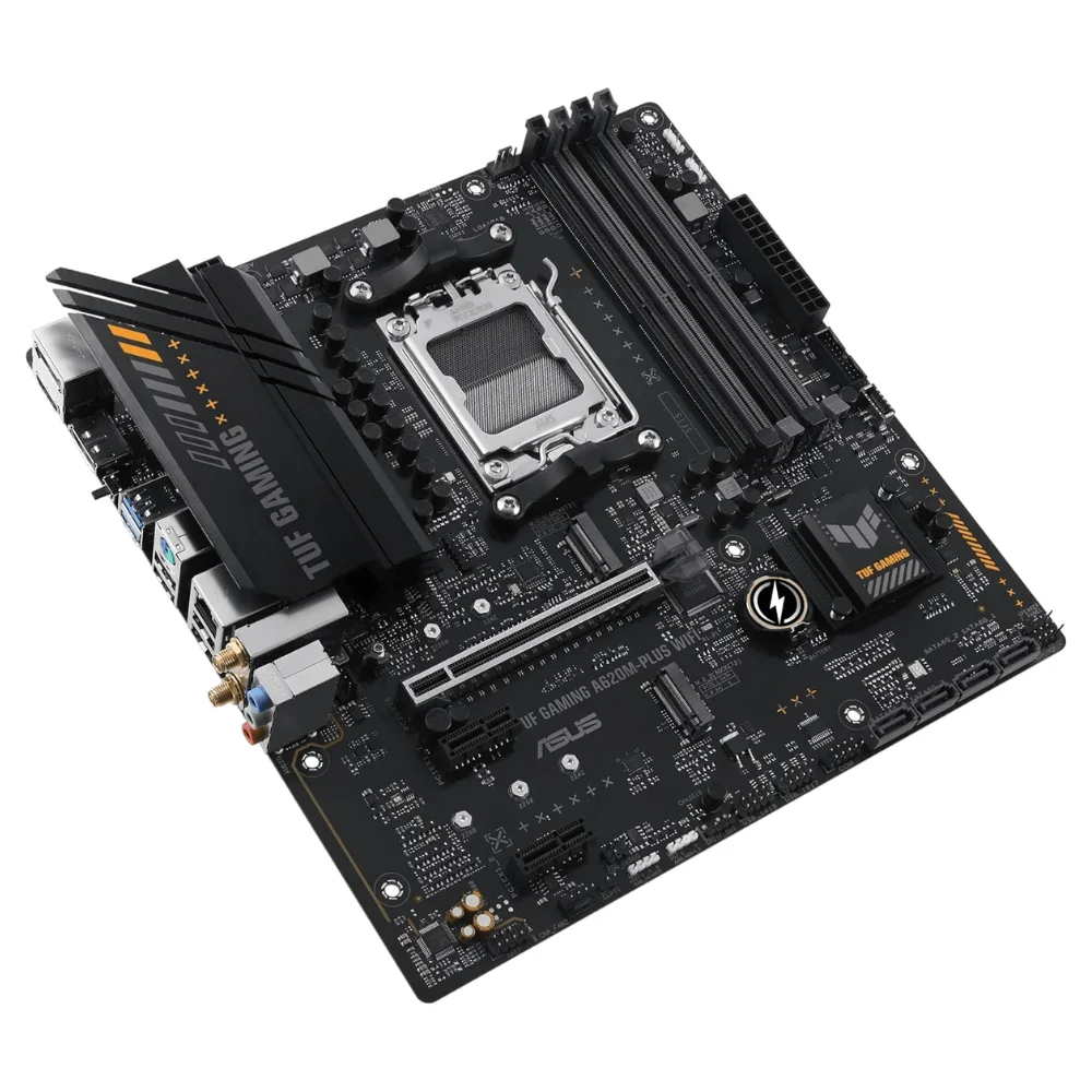 Imagem 2 de 5 do produto Placa Mãe Asus Tuf Gaming A620m-plus WIFI, AMD Am5, Chipset A620, Matx, DDR5 - Tuf Gaming A620m-plus WIFI