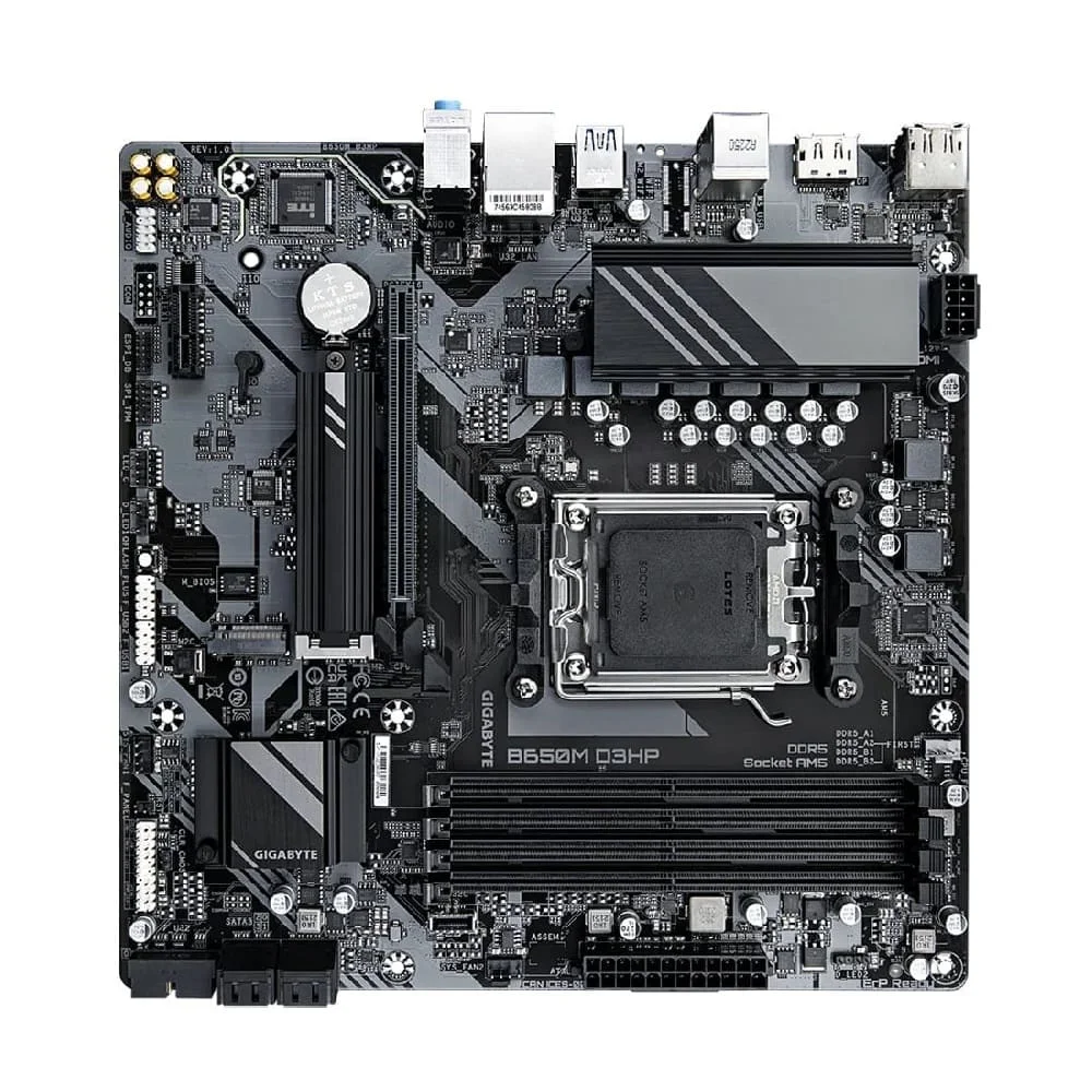 Placa Mãe Gigabyte B650M, D3HP, AM5, DDR5, HDMI, Displayport USB 3.2, M.2 Placa Mãe Gigabyte B650M, D3HP, AM5, DDR5, HDMI, Displayport USB 3.2, M.2