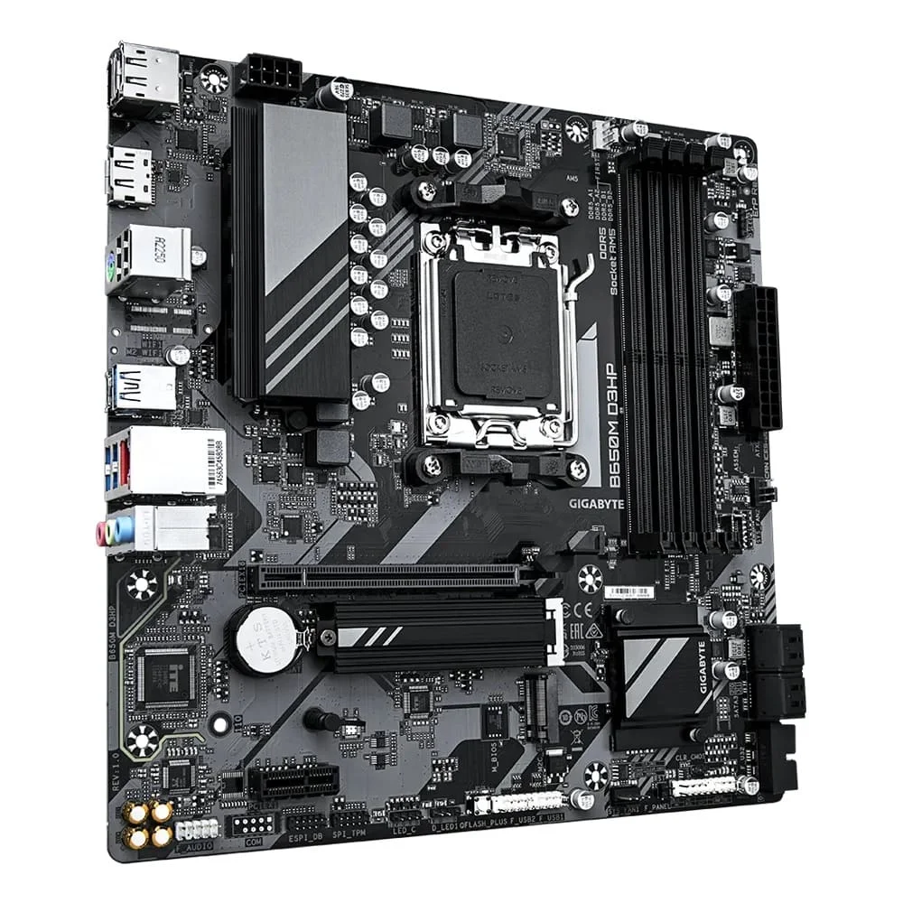 Placa Mãe Gigabyte B650M, D3HP, AM5, DDR5, HDMI, Displayport USB 3.2, M.2 Placa Mãe Gigabyte B650M, D3HP, AM5, DDR5, HDMI, Displayport USB 3.2, M.2