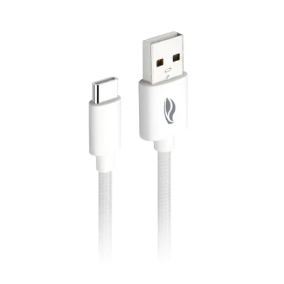 Cabo C3Techtech CB-C21, USB, TIP-C, 2 Metros, 2A - Branco