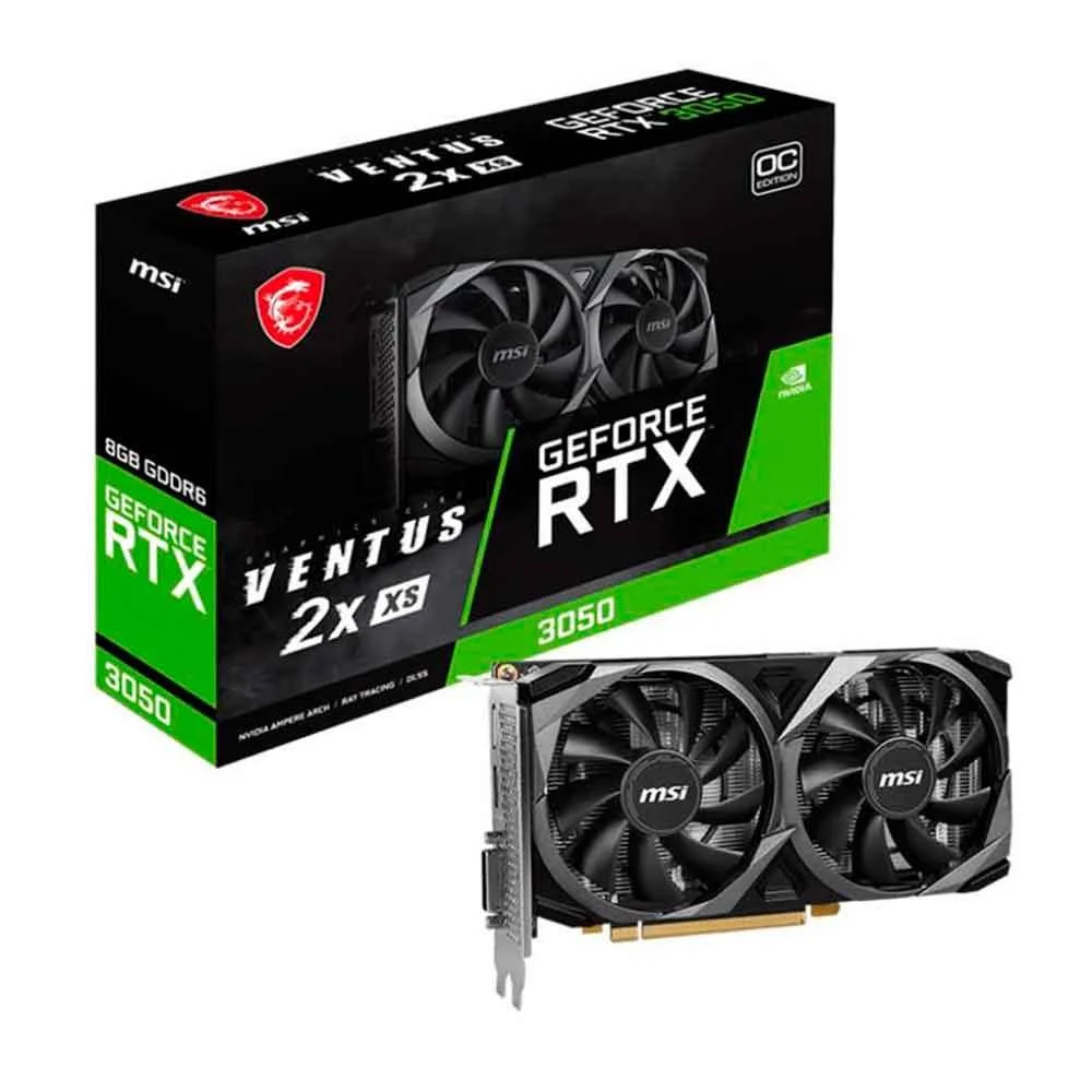 Placa De Vídeo RTX 3050 Ventus 2x Xs 8G Oc Msi GeForce, 8GB GDDR6, 128 Bits - 912-V809-4266 Placa De Vídeo RTX 3050 Ventus 2x Xs 8G Oc Msi GeForce, 8GB GDDR6, 128 Bits - 912-V809-4266