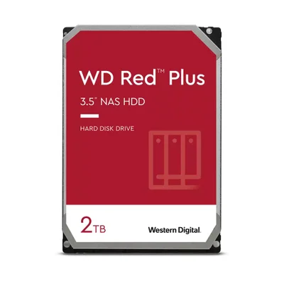 HD WD Red Plus, 2TB, NAS, Para Servidor, 3.5p - Wd20efpx