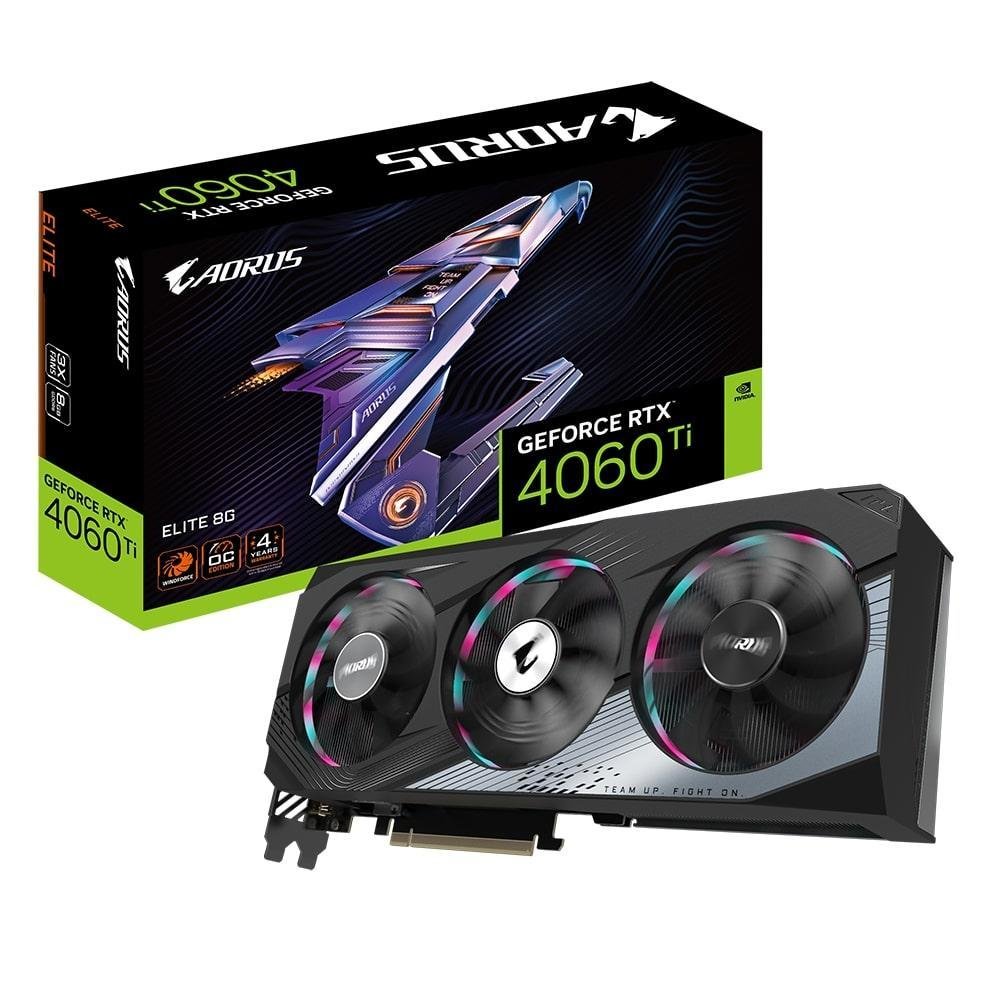 グラフィックボード・グラボ・ビデオカード GIGABYTE GeForce RTX 4060 Ti 8GB Placa Vídeo RTX 4060 TI Aorus Oc Gigabyte 8GB