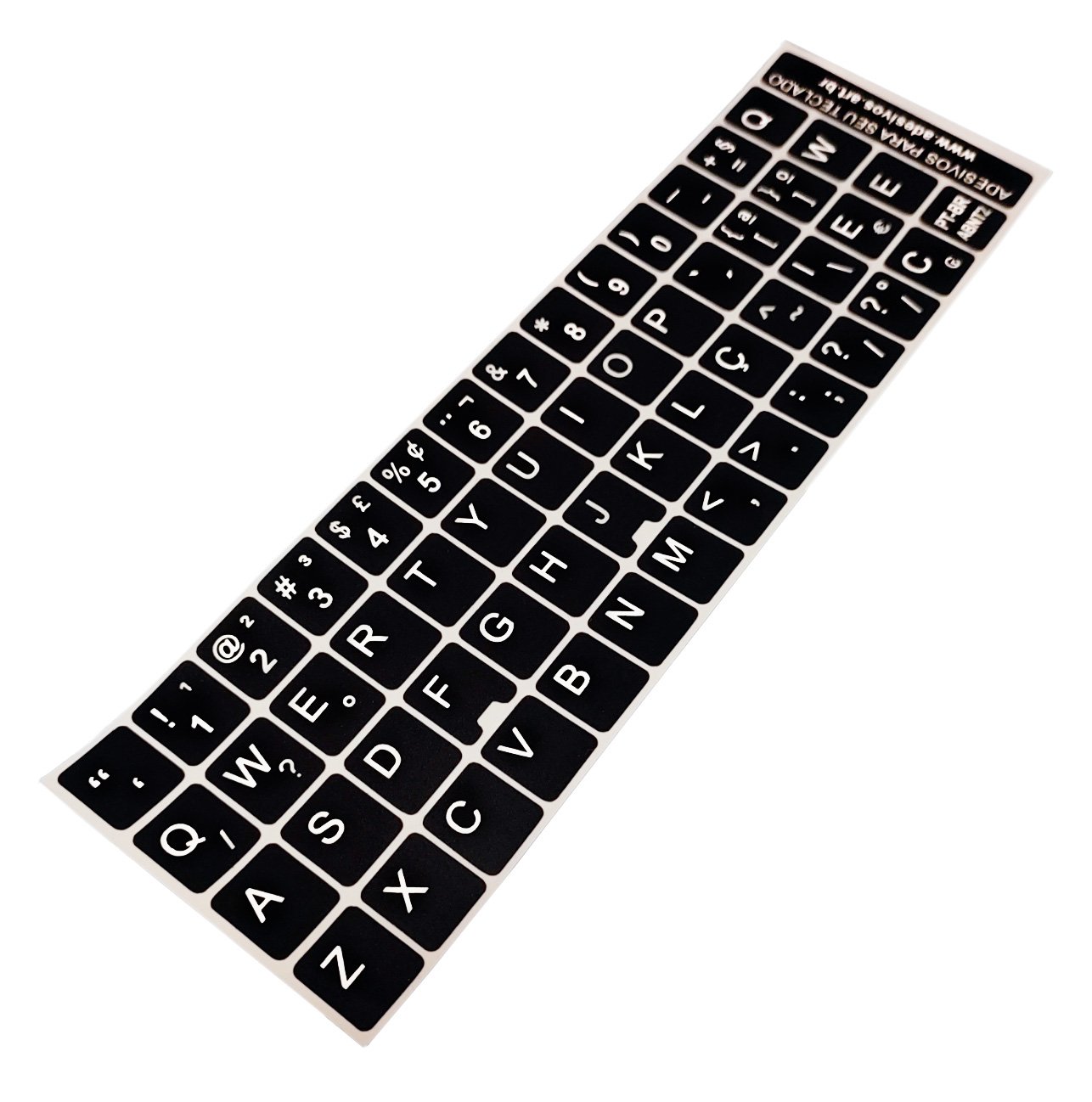 Adesivos Etiquetas P/ Teclado Português Abnt2 Ç Cedilha Notebook, Pc, Macbook (preto,branco)