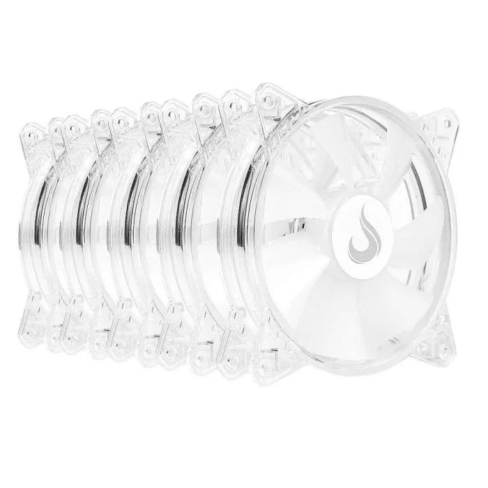 Imagem 5 de 5 do produto Kit c/5 Ventoinhas Rise Mode Crystal Sound 120mm 1650 RPM ARGB - RM-CS-02-ARGB