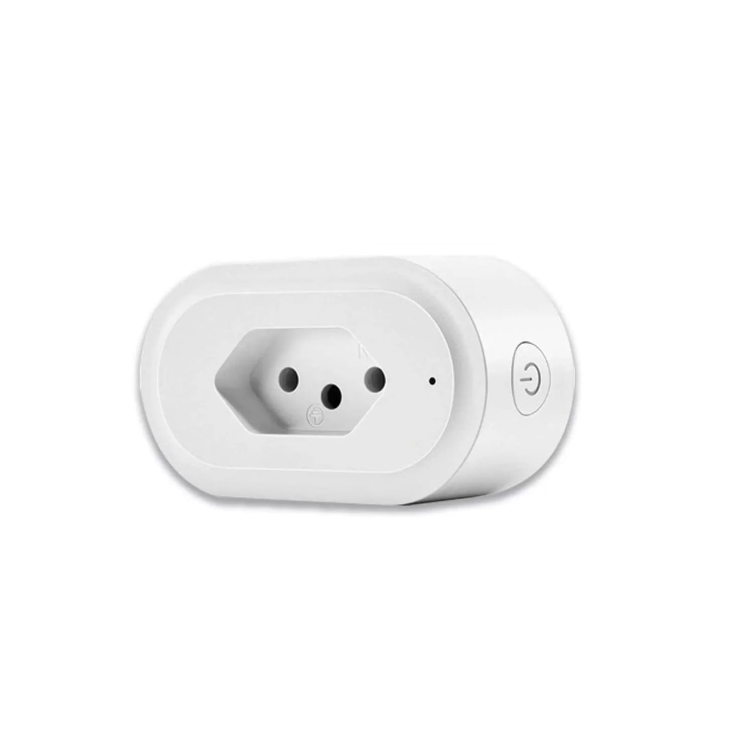 Tomada Elétrica Inteligente B-max, Wifi, Smart Plug, Soquetes, Celular, Bivolt, Branca - Bm-8690
