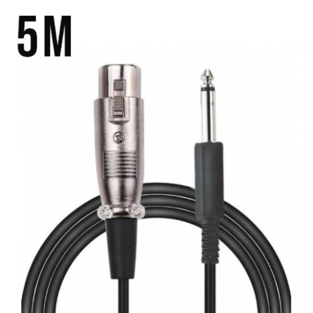 Imagem 2 de 2 do produto Cabo De Microfone, Conexão P10, Macho X Xlr Fêmea 5m Tomate