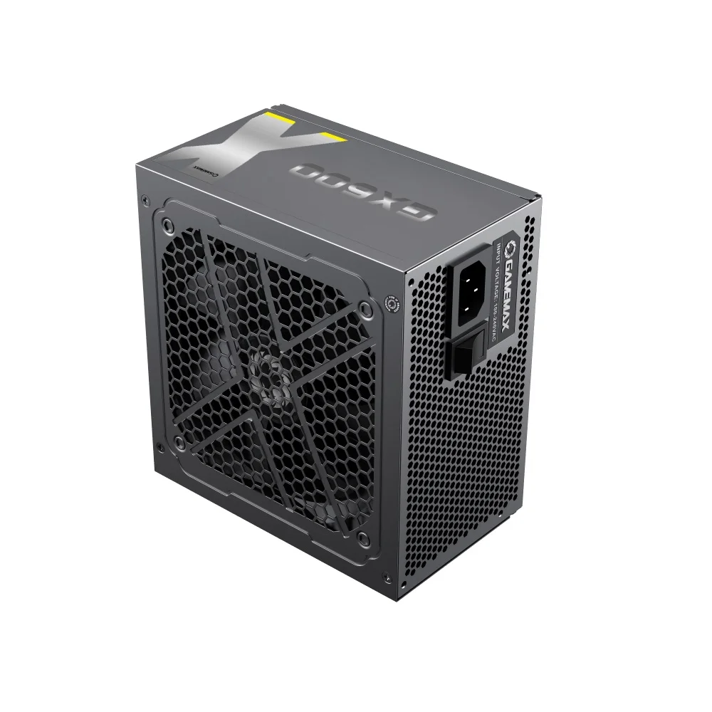 Imagem 4 de 5 do produto Fonte ATX Gamemax Gx600, 600W, 80 Plus Gold, Pfc Ativo, Black - Gx600wbkpss7710br