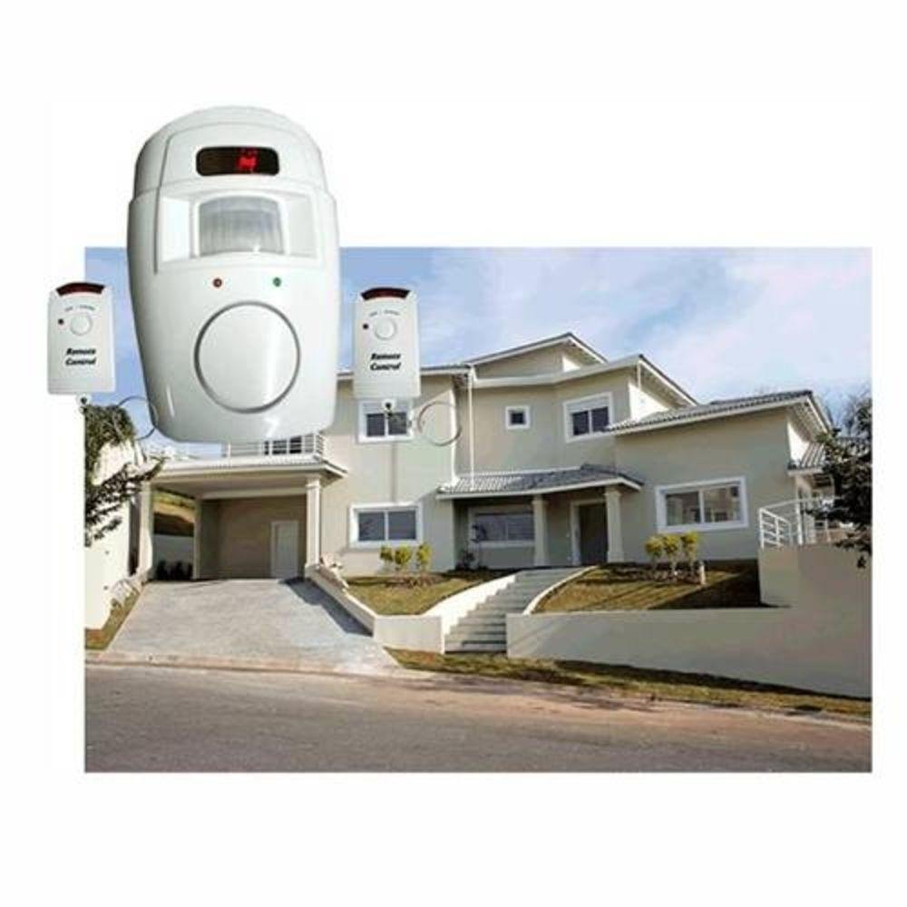 Kit Alarme Residencial Sem Fio 2 Controles Sensor De Presenca E Sirene 105db