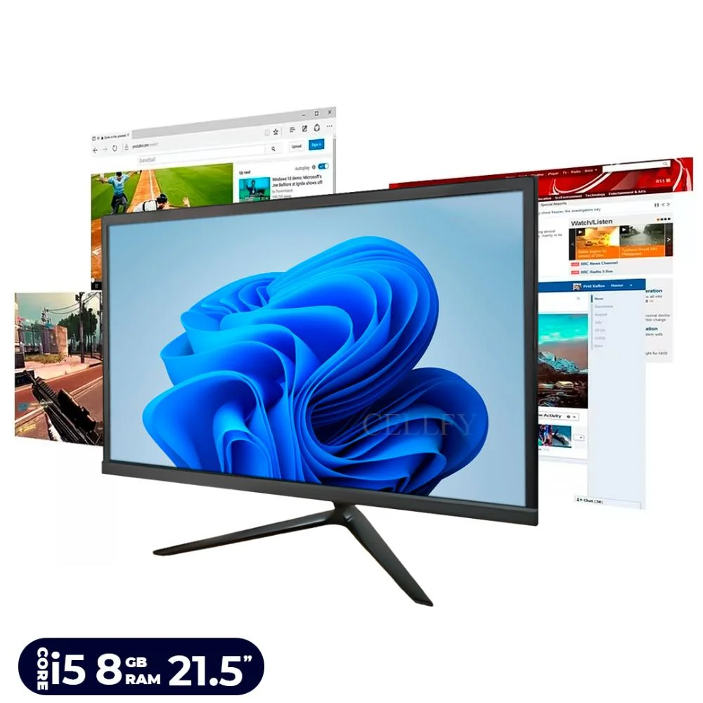 Imagem 3 de 5 do produto Computador Knup, All In One Intel I5 2.5GHZ, 8GB RAM, DDR3 SATA, SSD 512GB, 21,5 Polegadas, 12VDC