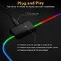 Desk Pad Mousepad Gamer Aitek, 80x30CM, RGB, LED Cores, Ergonômico