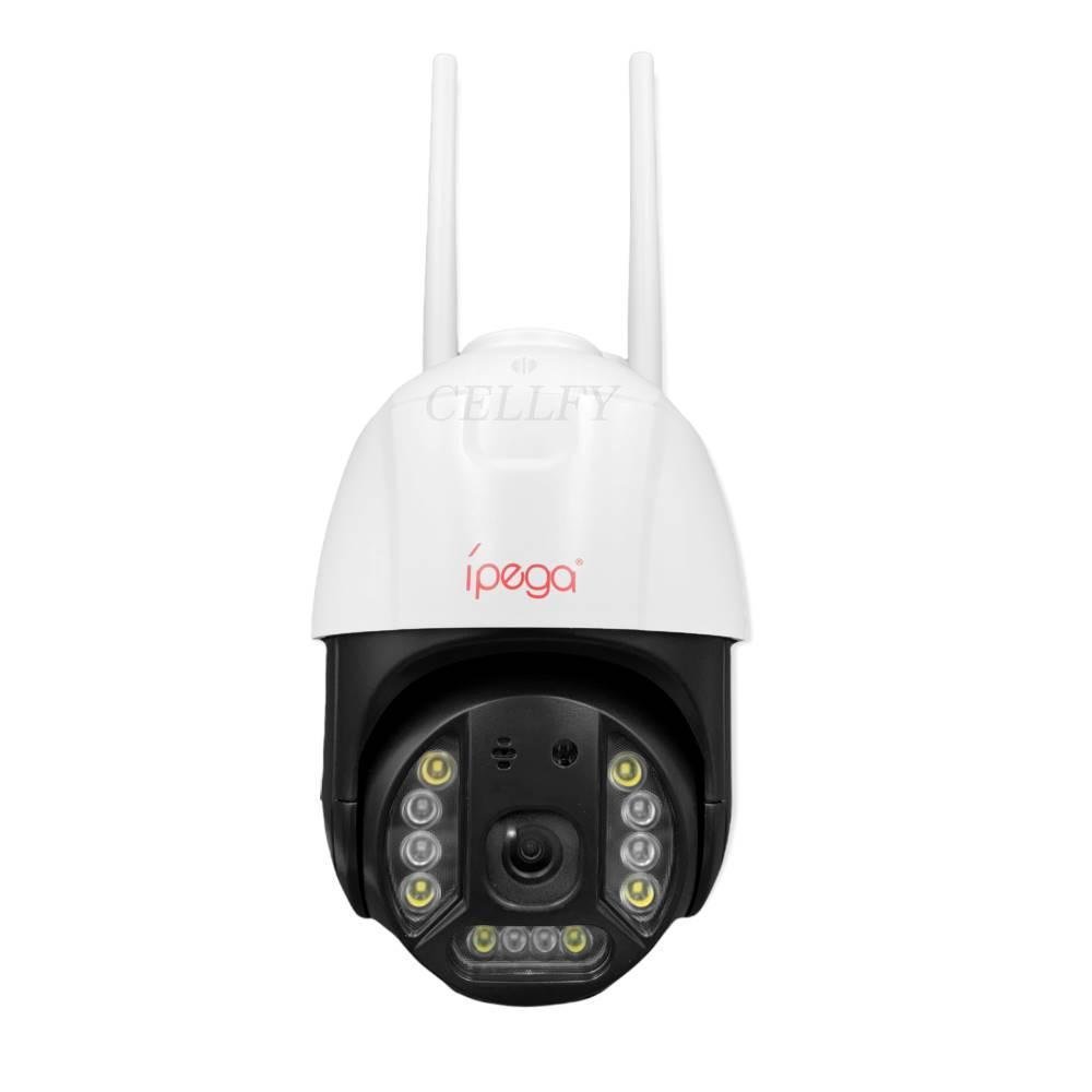 Câmera De Segurança Speed Dome Externa Ípega, IP, Wifi, Giratória, Prova de Água, Zoom