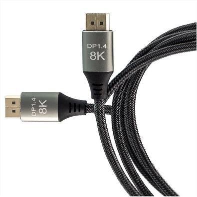 Cabo Displayport 8k Dp Versão 1.4 De 240hz, 32,4gb/s - 3 Metros