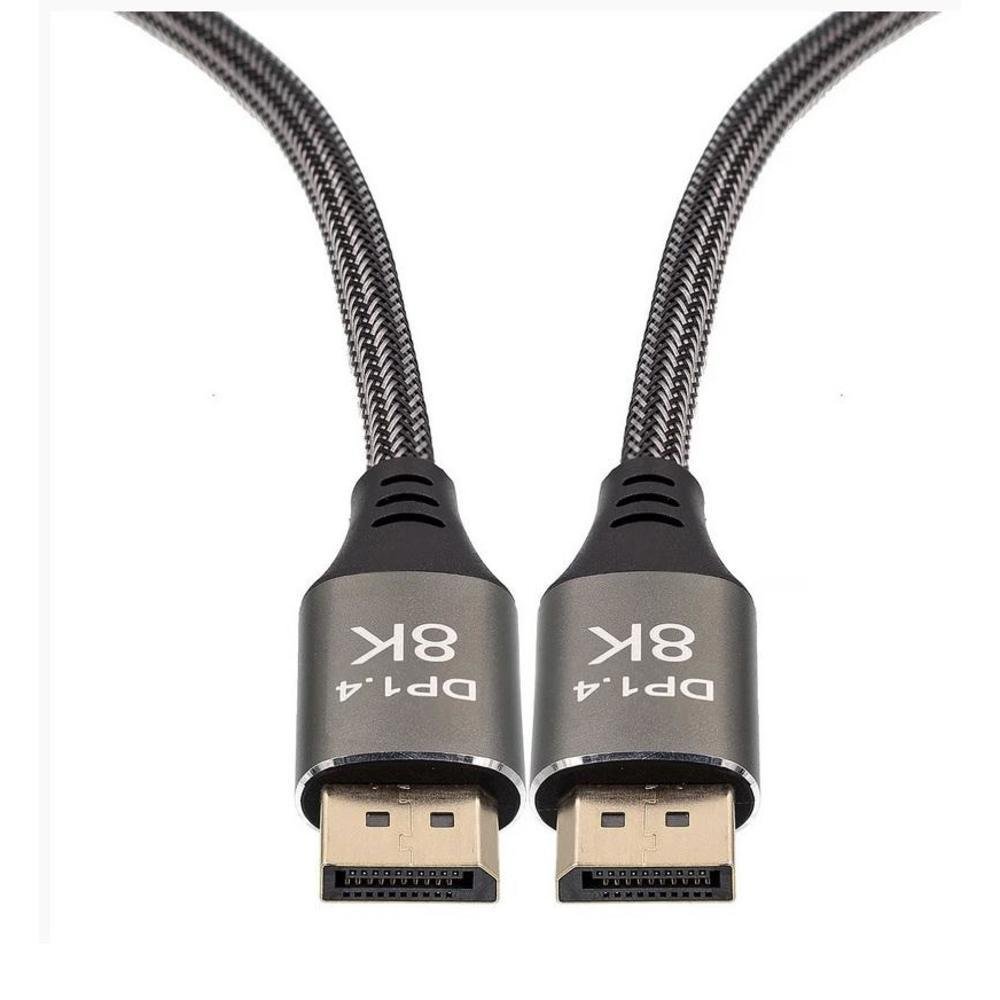 Imagem 3 de 4 do produto Cabo Displayport 8k Dp Versão 1.4 De 240hz, 32,4gb/s - 3 Metros