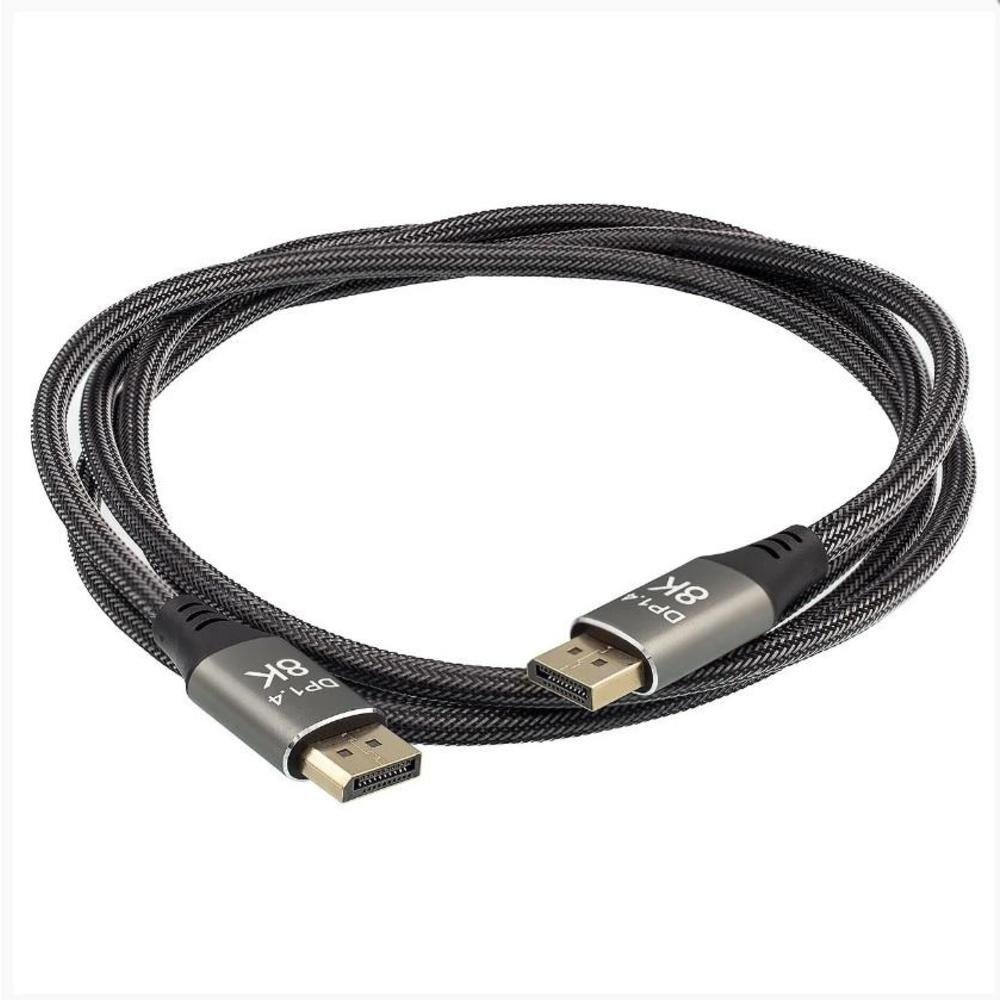 Imagem 4 de 4 do produto Cabo Displayport 8k Dp Versão 1.4 De 240hz, 32,4gb/s - 3 Metros