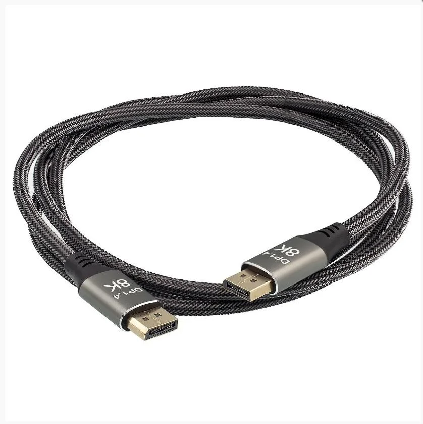 Imagem 2 de 5 do produto Cabo Displayport 8k Dp Versão 1.4 240z, 32gbps - 1.5 Metros