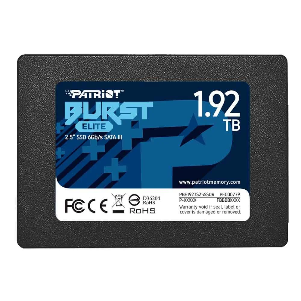 SSD Patriot Burst Elite 1,92TB, SATA 3, 2.5", Leitura 450MB/s E Gravação 320MB/s - Pbe192ts25ssdr