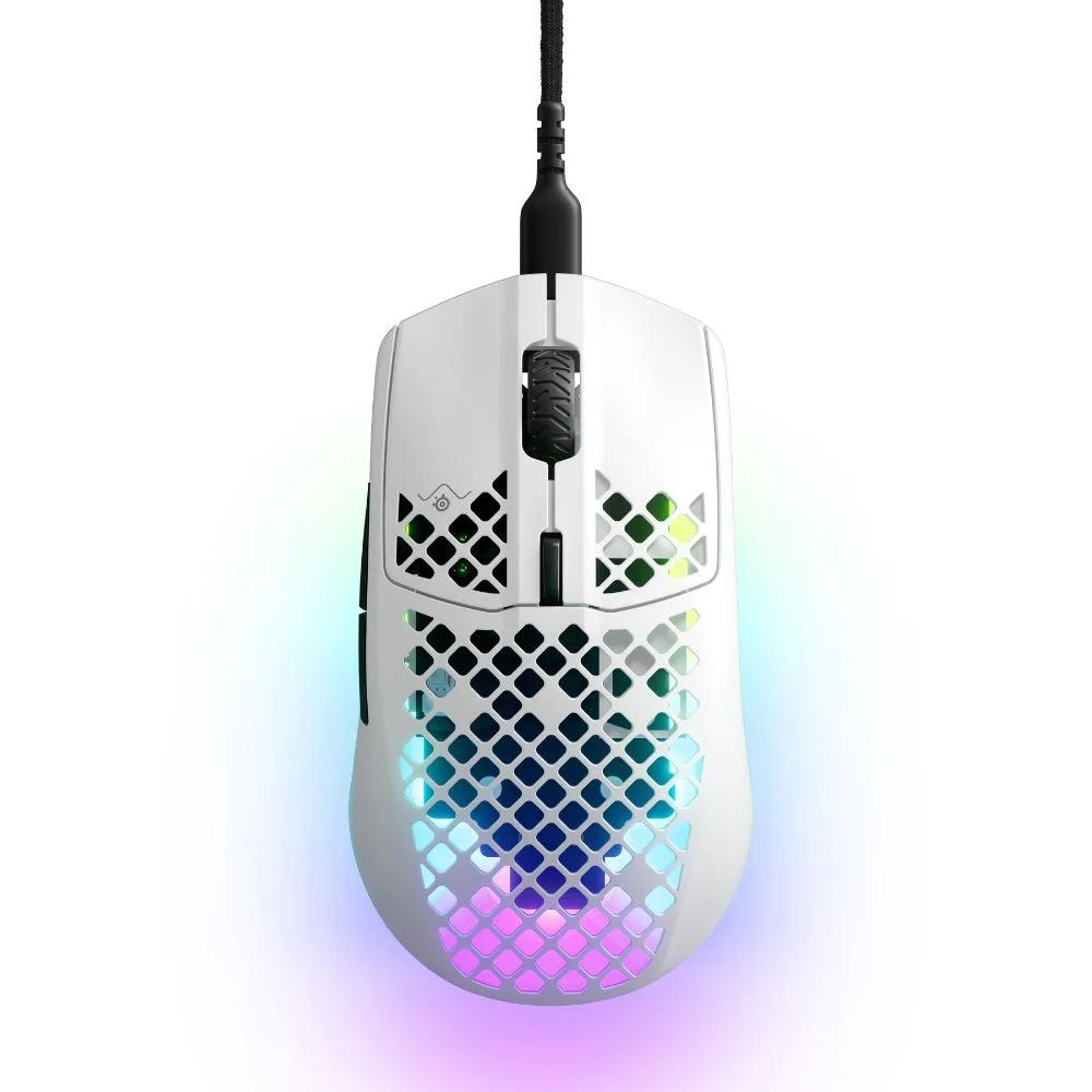 Mouse Gamer Steelseries 62603, Com Fio, Aerox 3 Snow, 6 Botões Mouse Gamer Steelseries 62603, Com Fio, Aerox 3 Snow, 6 Botões