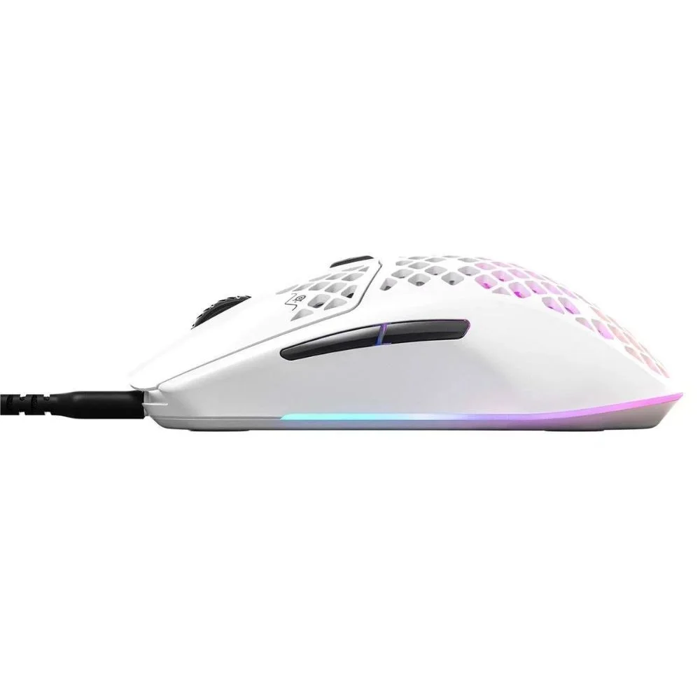 Mouse Gamer Steelseries 62603, Com Fio, Aerox 3 Snow, 6 Botões Mouse Gamer Steelseries 62603, Com Fio, Aerox 3 Snow, 6 Botões