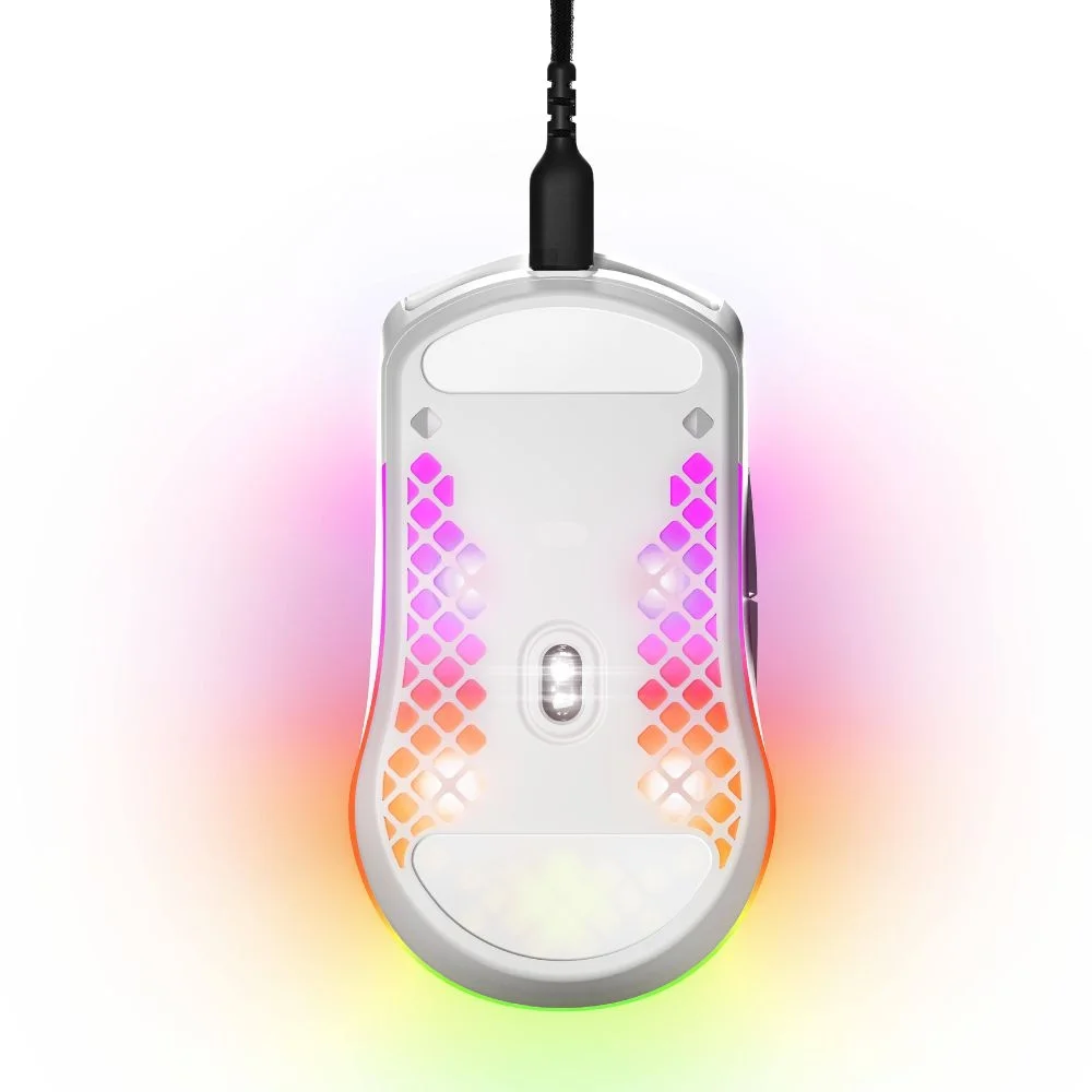 Mouse Gamer Steelseries 62603, Com Fio, Aerox 3 Snow, 6 Botões Mouse Gamer Steelseries 62603, Com Fio, Aerox 3 Snow, 6 Botões