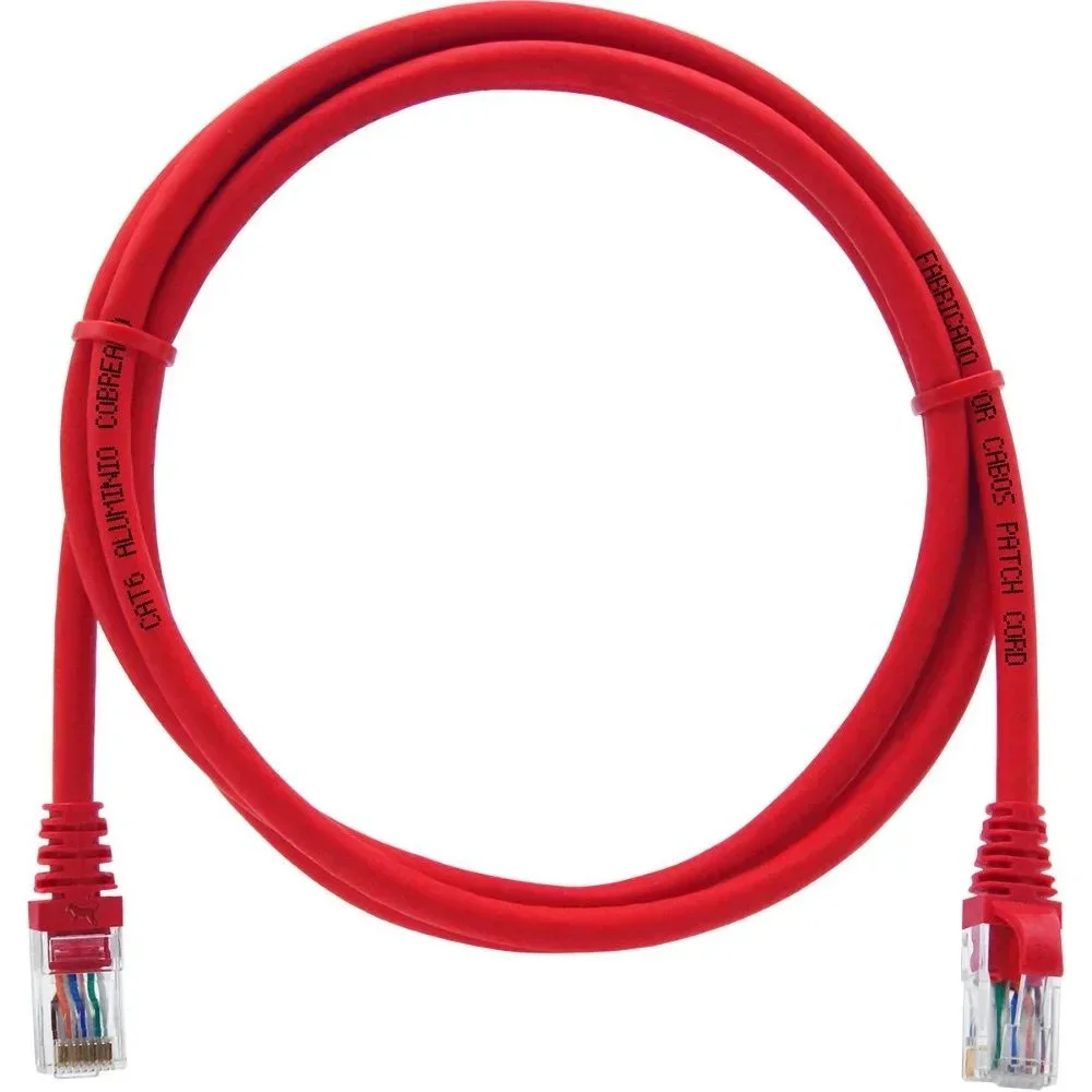 Imagem 1 de 3 do produto Patch Cord Seccon Cat6 1.5mt, Vermelho, Anatel