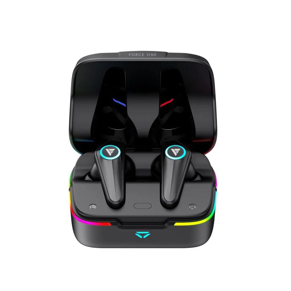 Imagem 5 de 5 do produto Fone De Ouvido Force One In-Ear Sonic Boom, Bluetooth 5.1, RGB, Bateria Até 24h, Preto
