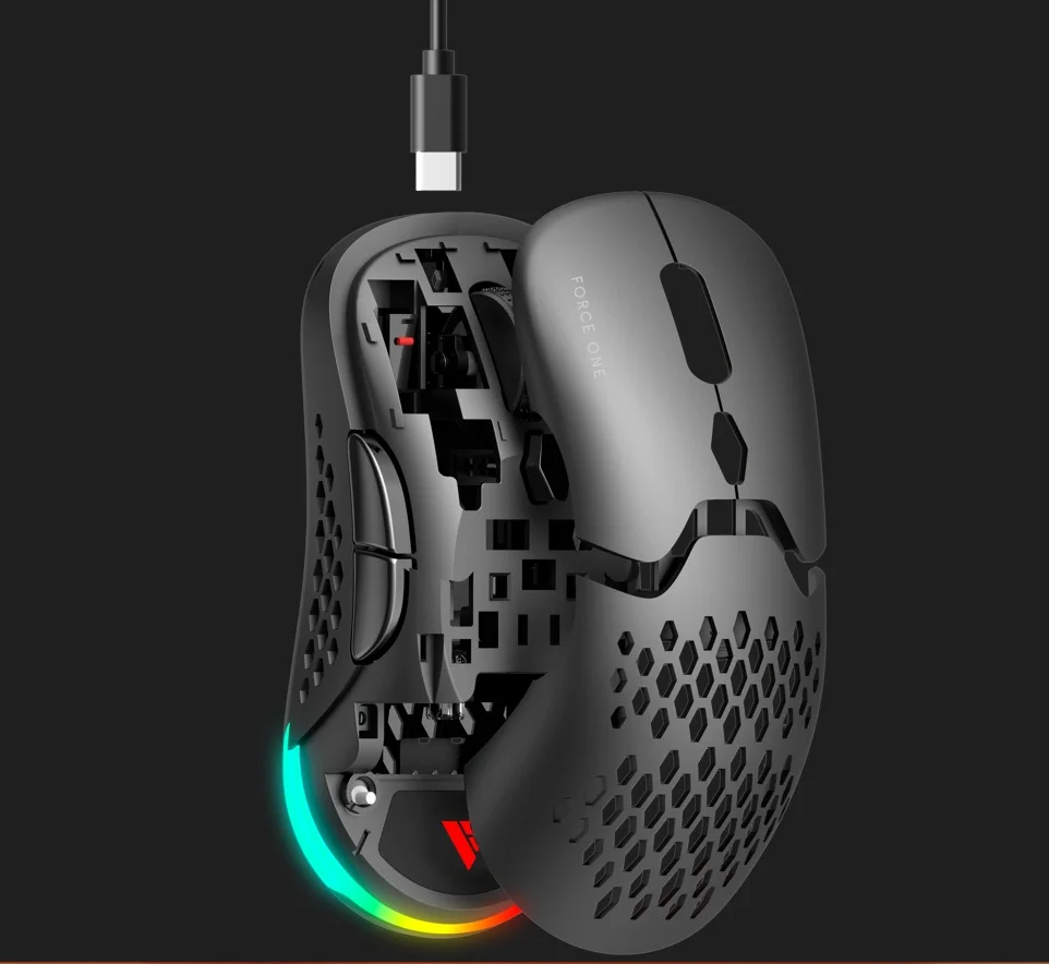 Mouse Force One LYNX 19000 DPI RGB KaBuM
