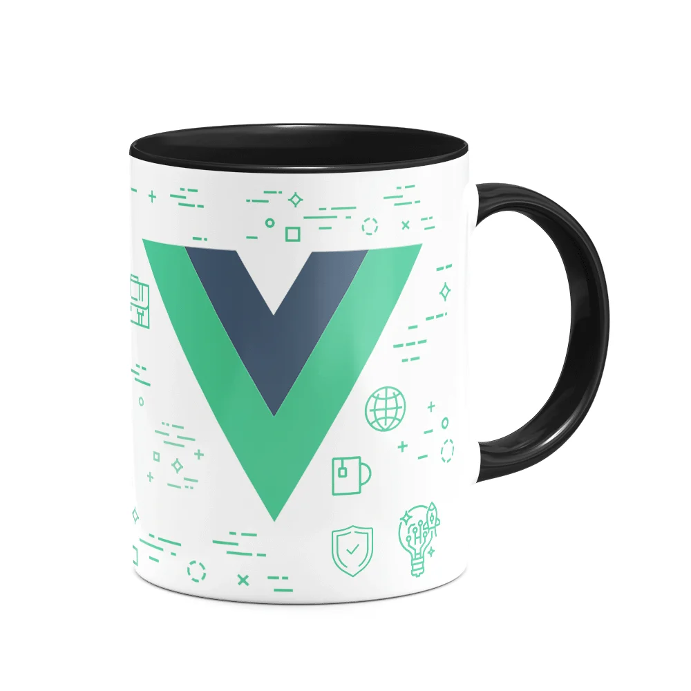 Imagem 2 de 3 do produto Caneca Dev - Vue Js - B-black