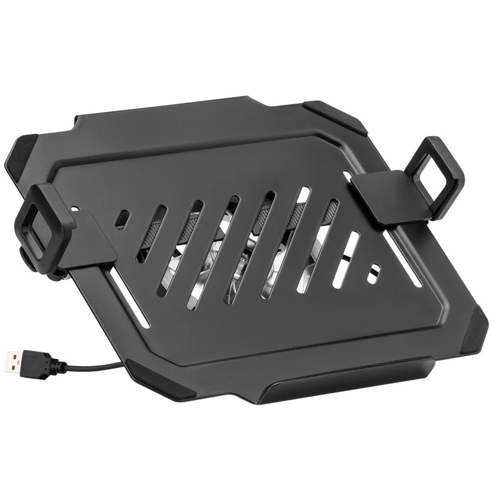 Bandeja Apoio Notebook Central Suportes, Cooler RGB, Fixo, Acoplável 12 A 17, Suporte Pistão - Nbh-8rgb