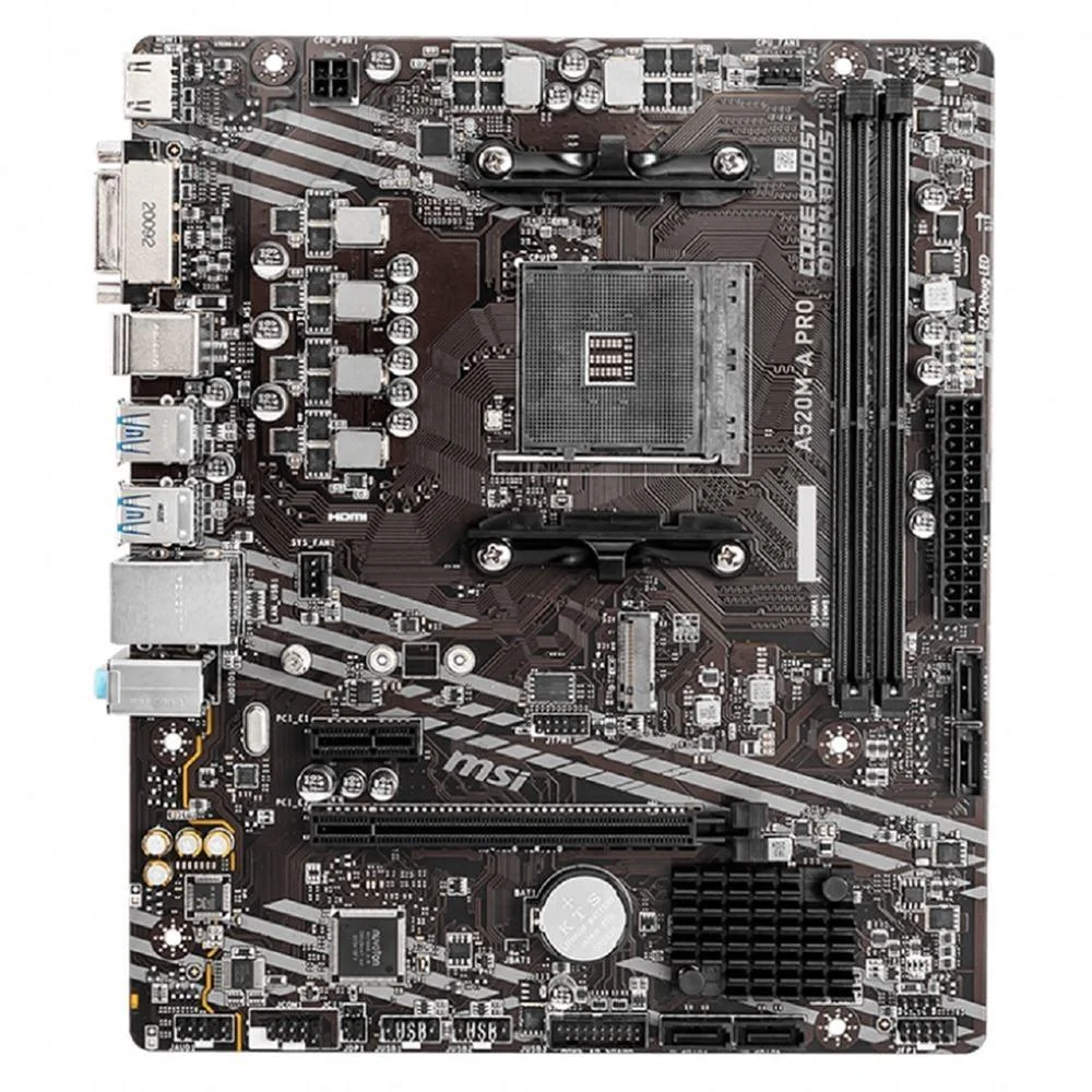 Imagem 3 de 5 do produto Placa Mãe Msi A520m-a Pro AMD, Am4, Matx, DDR4