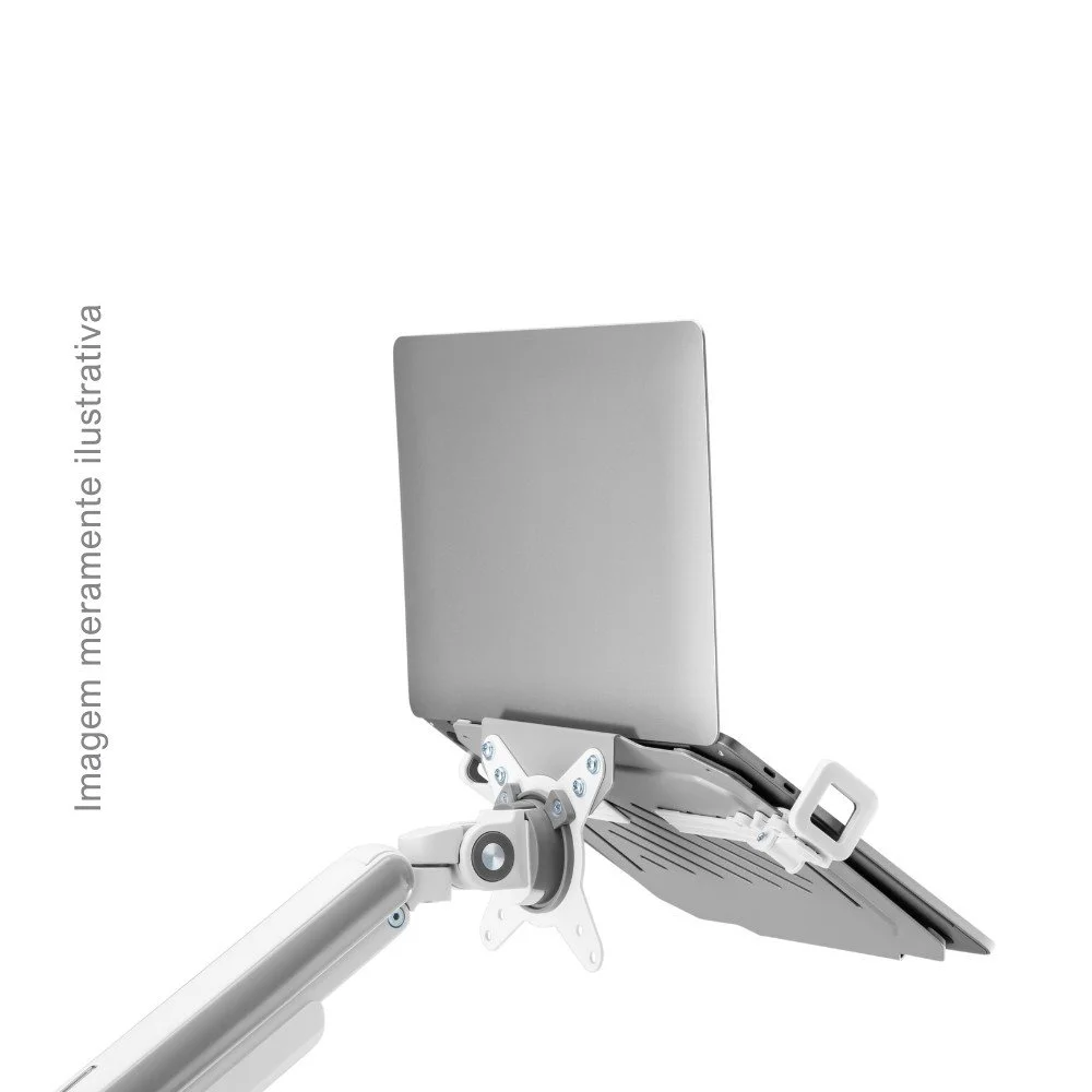 Imagem 3 de 5 do produto Bandeja Apoio Notebook, Acoplável 12 A 17, Suporte Pistão - Nbh-7sl