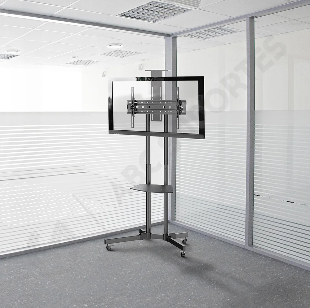Imagem 5 de 5 do produto Suporte Pedestal, Para Tv 32 A 70 Polegadas, Rodízios Rack-100 Aquário