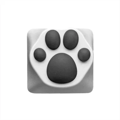 Tecla Gamer Zomoplus Kitty Paw, White Grey, Silicone Macio e Durável