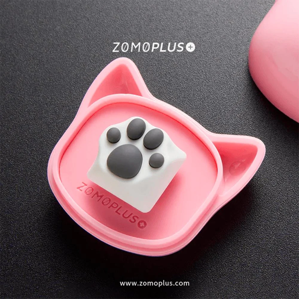 Imagem 4 de 5 do produto Tecla Gamer Zomoplus Kitty Paw, White Grey, Silicone Macio e Durável