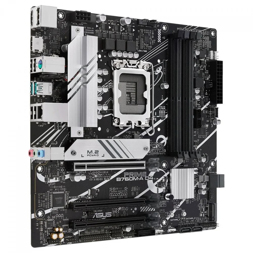 Placa Mãe Asus Prime B760m-a D4, Chipset B760, Intel LGA 1700, Matx, DDR4, 90mb1d00-m0eay0