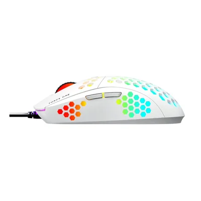 Mouse Gamer Force One Supernova, 20000DPI, 6 Botões, Branco