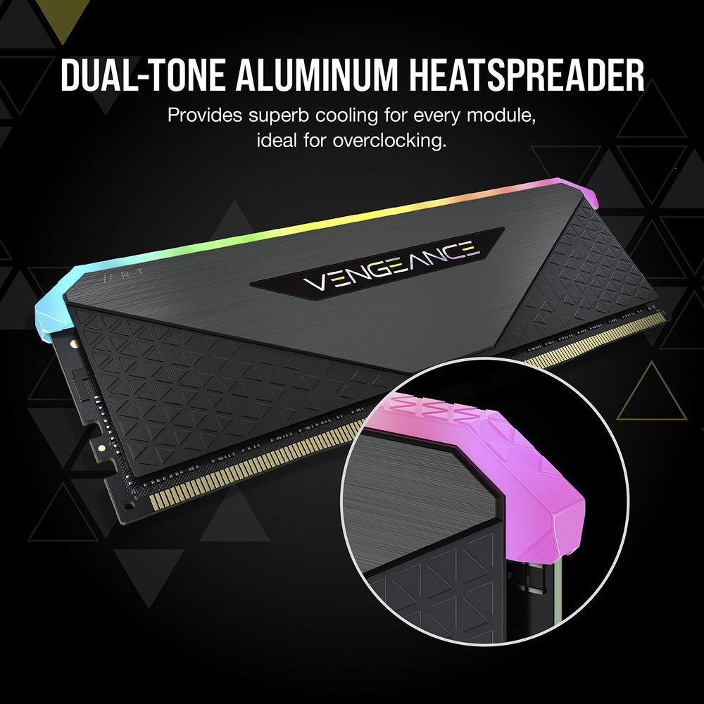 Memória Corsair Vengeance RGB Rt 32GB KaBuM