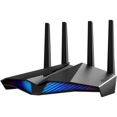 Roteador gamer asus rt-ax82u wifi 6 de nova geração  desfrute de velocidades ultrarrápidas de até 5400 mbps com os mais recentes canais wifi 6 (802.11