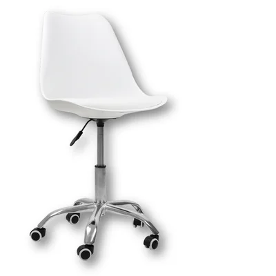 Cadeira Office Com Rodizio Giratória Saarinen - Branco