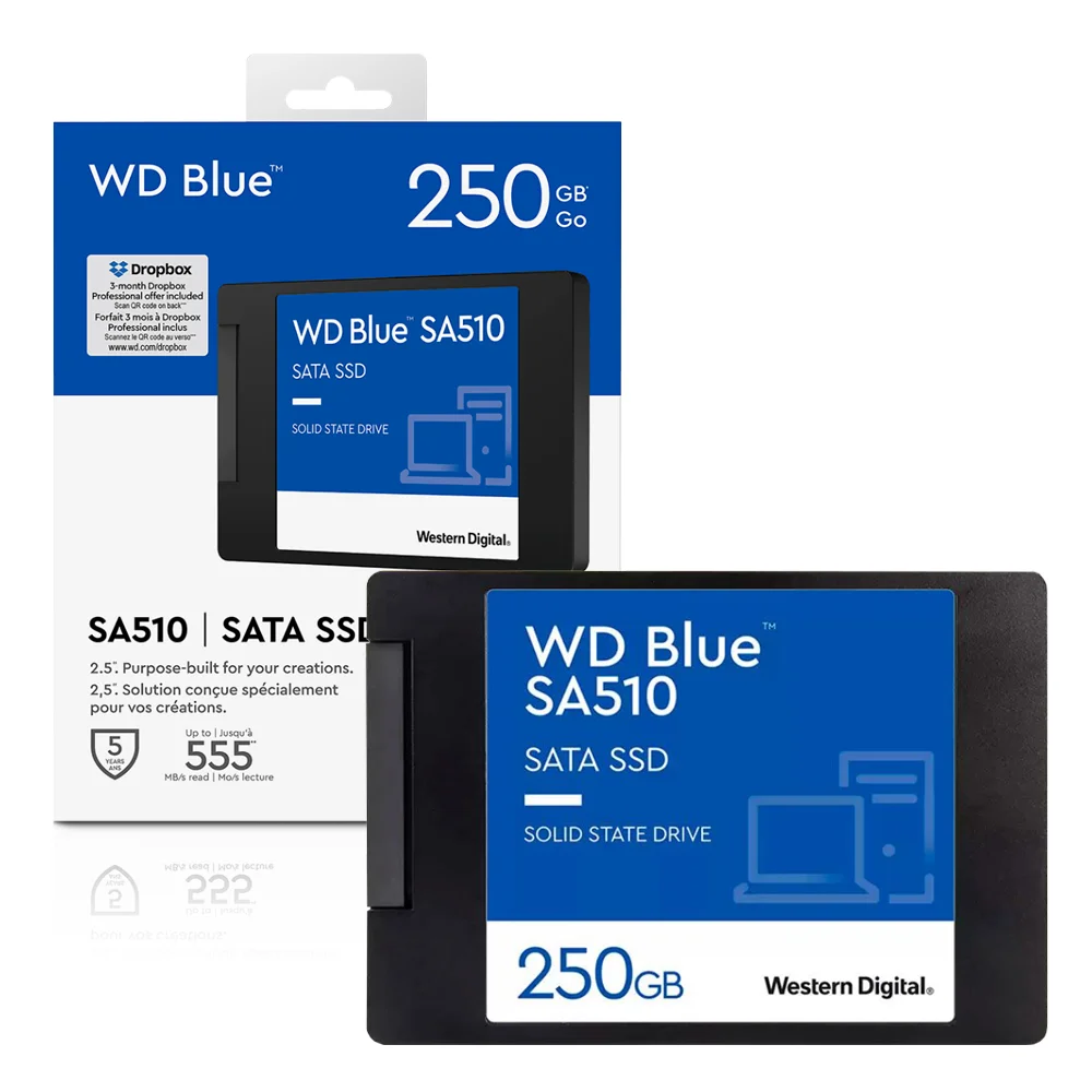 SSD WD Sa510 Blue 250GB 25 SATA 3 KaBuM