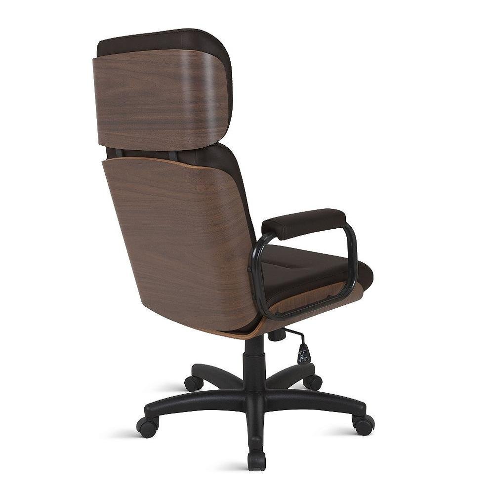 Imagem 3 de 3 do produto Cadeira De Escritório Caramujo, Eames Presidente, Suporta 120kg, Capa De Madeira